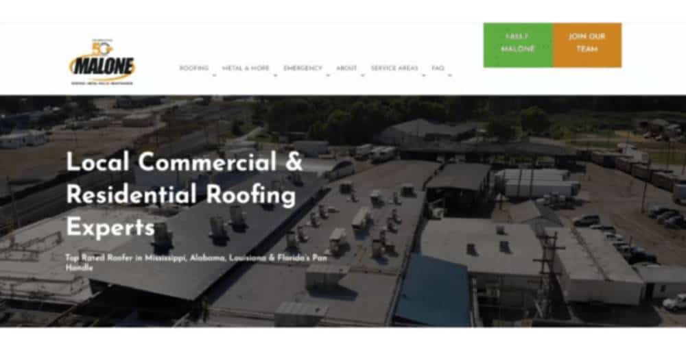 Estes Media provides roofing SEO marketing for roofers like Malone Roofing