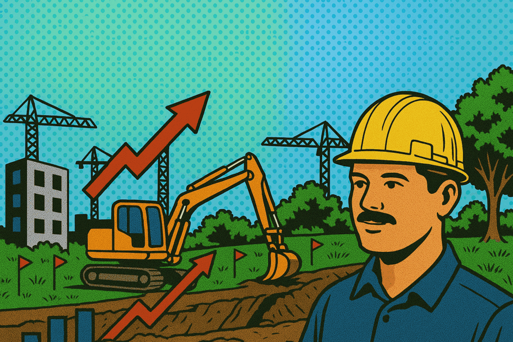Estes Media art for construction marketing company